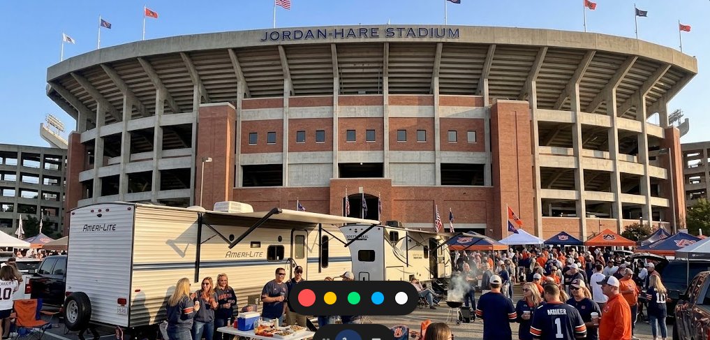 Auburn Camper Rentals set up for game day at Jordan-Hare Stadium